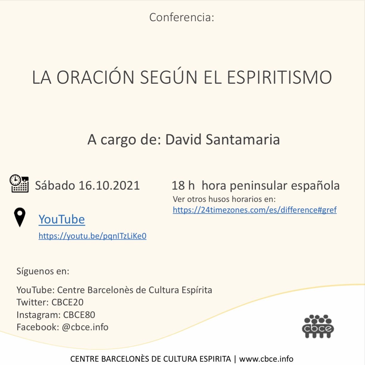 Conferencia “La Oración Según El Espiritismo”